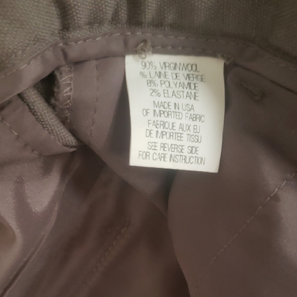 Theory Dark Gray/Brown Virginwool Trousers Size 2 - Picture 6 of 9